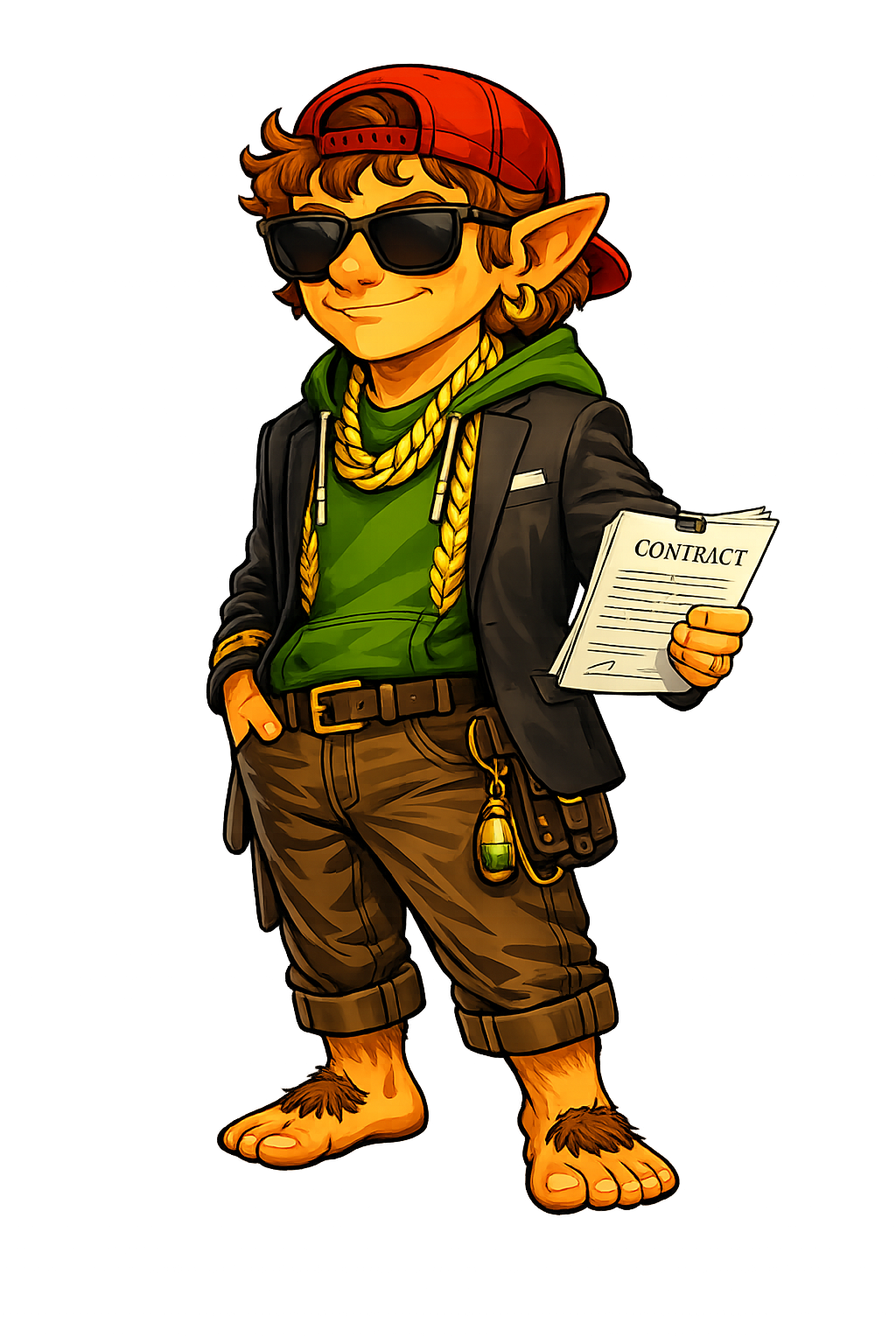 Bilbro the mascot as a sharp operator, ready to call the shot